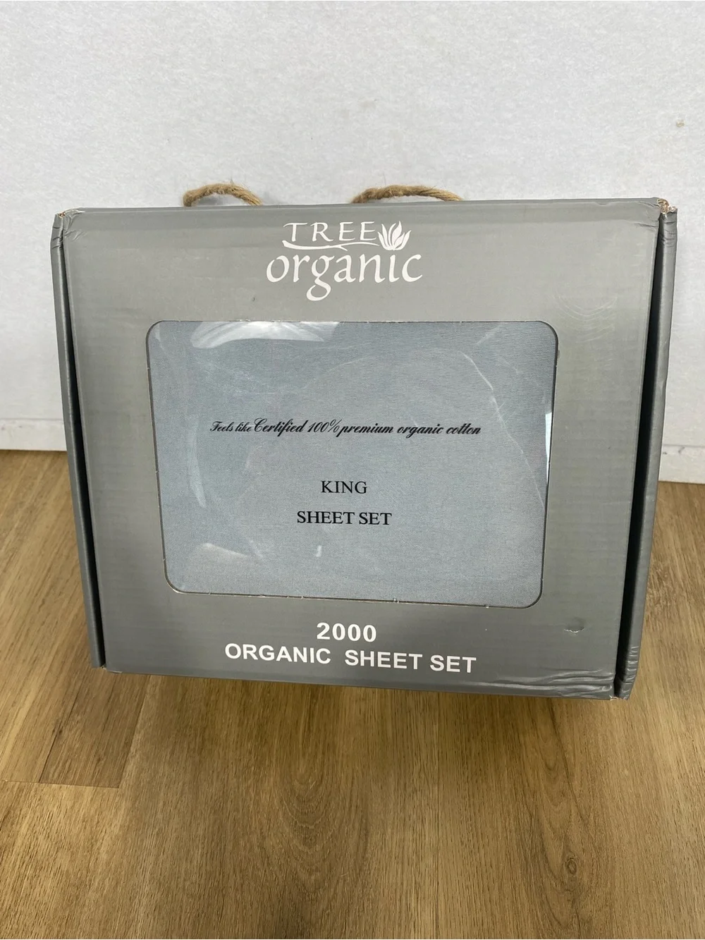 Tree Organic King Sheet Set — Grey